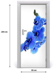 Fototapeta samolepiace modrá orchideami 85x205 cm