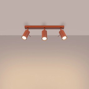 Bodové svietidlo Ring, 3x oranžové kovové tienidlo, (možnosť polohovania)