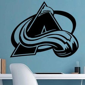 Veselá Stena Samolepka Hokejový tím Colorado Avalanche Farba: černá, Veľkosť: 80 x 65 cm