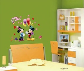 Veselá Stena Samolepka Mickey Mouse a Minnie Veľkosť: 75 x 120 cm