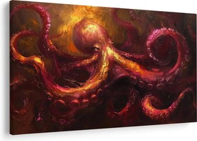 Obraz - Chobotnica, olejomaľba (90x60 cm)