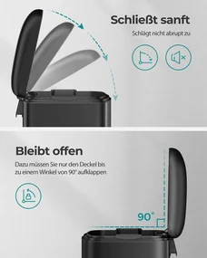 Odpadkový kôš 30 l SONGMICS LTB01BK
