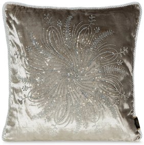 DEKORAČNÁ OBLIEČKA NA VANKÚŠ ROYAL7 45X45 CM TMAVOBÉŽOVÁ
