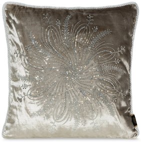 DEKORAČNÁ OBLIEČKA NA VANKÚŠ ROYAL7 45X45 CM TMAVOBÉŽOVÁ