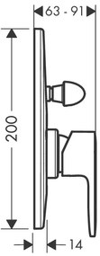 Hansgrohe Vernis Blend - Páková vaňová batéria pod omietku, sada s podomietkovým telesom, čierna matná 71473670