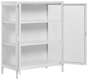 Biela kovová vitrína 80x101 cm Brisbane – House Nordic