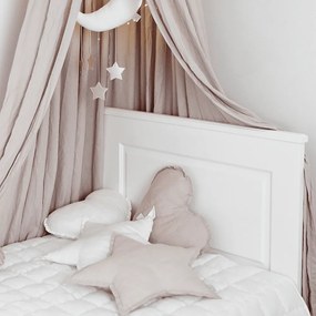 Ľanový vankúš hviezda biely 50 cm