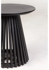 Konferenčný stolík Burgo 50 cm okrúhly  teakové drevo čierny