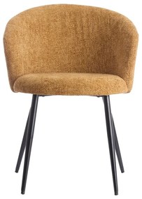 Okrovožlté kovové jedálenské kreslá v súprave 2 ks Radaja – Light &amp; Living