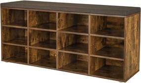 Lavica na topánky, 12 políc