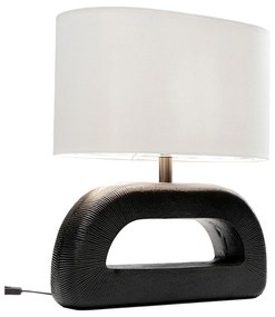 Tubus stolová lampa bielo-čierna 52 cm