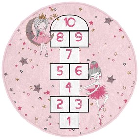 Ružový detský koberec ø 100 cm Comfort – Mila Home