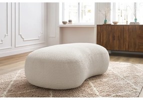 Biela podnožka z textílie bouclé Saint-Germain – Bobochic Paris