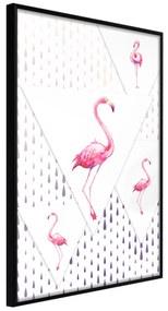 Artgeist Plagát - Flamingo Family [Poster] Veľkosť: 20x30, Verzia: Zlatý rám