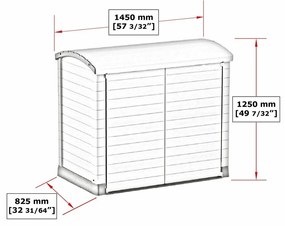 Duramax Plastový úložný box StoreAway hnedá, 1200 l