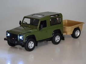 Auto na diaľkové ovládanie Rastar Land Rover Defender 1:14 so svetlami RC0712 Farba: čierna