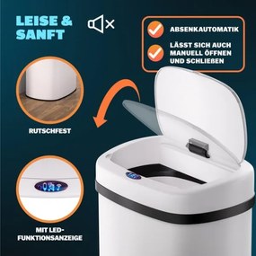 Bezdotykový Jumbo koš 50l biela
