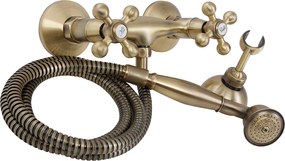 Kuchinox Sprchová batéria Stilo so sprchovým setom - BKI_541D, mosadz antique
