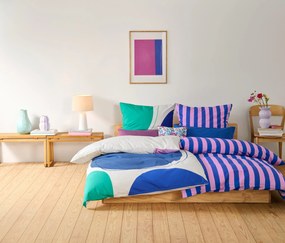 Džersejové napínacie prestieradlo, modré, štandardná veľkosť