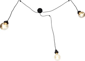 Inteligentné závesné svietidlo čierne s 3 svetlami vrátane WiFi G95 - Cava