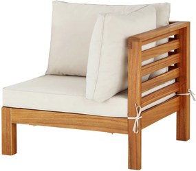 Sconto Záhradná rohová pohovka CAPE akácia/béžová