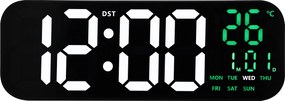 Extra veľké digitálne LED hodiny JVD DH9016.4 (46 cm) – modré podsvietenie, teplomer