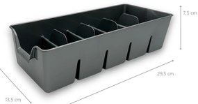 FLORENTYNA Organizér na korenie vo vrecúškach, zásobník, BEN5 - sivá, 30x14x8