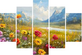 Obraz - Maľovaná krajina (150x105 cm)