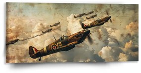 Sablio Obraz Stíhačky Spitfire v leteckej bitke - 110x50 cm
