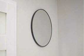 Zrkadlo 80 cm s čiernym rámom