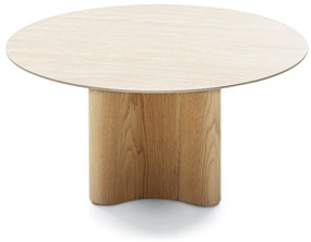 Konferenční stolek Alesund 90 cm travertin/dub přírodní