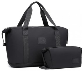 Konofactory Čierna sada 2 príručných tašiek do lietadla "Duo" - M (35l)