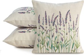 GOBELÍNOVÁ DEKORAČNÁ OBLIEČKA NA VANKÚŠ LAVENDER2 45X45 CM VZOROVANÁ
