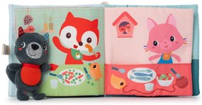 Lilliputiens - textilná knižka s prstovou bábkou - vlk Ľudovít sa učí jesť