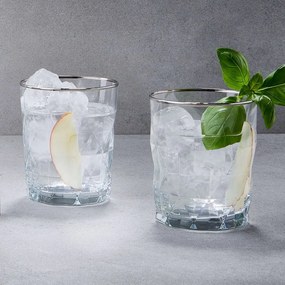 UPSCALE ATLANTIS Sada pohárov na vodu 345 ml 6 ks - strieborná