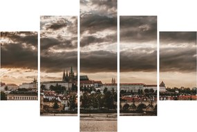 Obraz - zamračená Praha (150x105 cm)