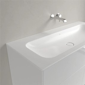 VILLEROY &amp; BOCH Finion umývadlo na skrinku bez otvoru, bez prepadu, 1200 x 500 mm, Stone White, s povrchom CeramicPlus, 4164C3RW