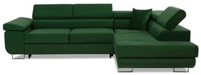 Moderná rohová sedačka Torezio, zelená Manila