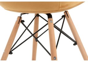 SADA 2x Jedálenská stolička NEREA 80x60,5 cm žltá/buk