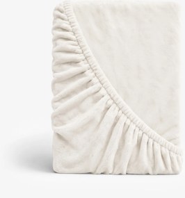 Goldea mikroplyšová elastická plachta deluxe – slonová kosť 90 x 200 cm