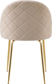 Jedálenská stolička FARGO Velvet - béžová/zlatá