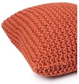 Tehlovo červený vankúšový puf Bonami Essentials Knit