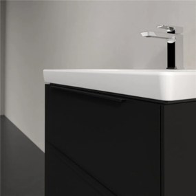 VILLEROY &amp; BOCH Subway 3.0 závesná skrinka pod umývadlo, 2 zásuvky, 622 x 478 x 429 mm, Volcano Black, C57601VL