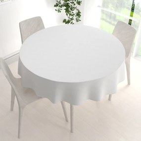Biante Veľký okrúhly bavlnený keprový obrus KEP-001 Biely Ø 150 cm