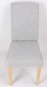 Jedálenská stolička s prešitím Kiki, svetlo šedá látka