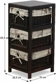 Tempo Kondela Komoda Eli tmavohnedá, 65,5 cm