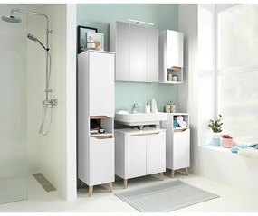 Biela nízka závesná skrinka bez umývadla 60x53 cm Set 857 – Pelipal