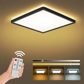 Brilagi - stmievateľné LED svietidlo ULTRA SLIM LED/18W/230V 30x30 cm čierne + diaľkové ovládanie