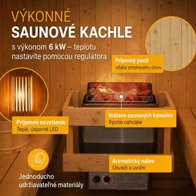 Fínska sudová sauna Ø 190 cm – vonkajšia, z masívu, 180 cm
