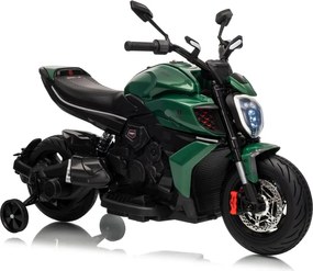 Detská elektrická motorka Ducati Diavel x Bentley Green